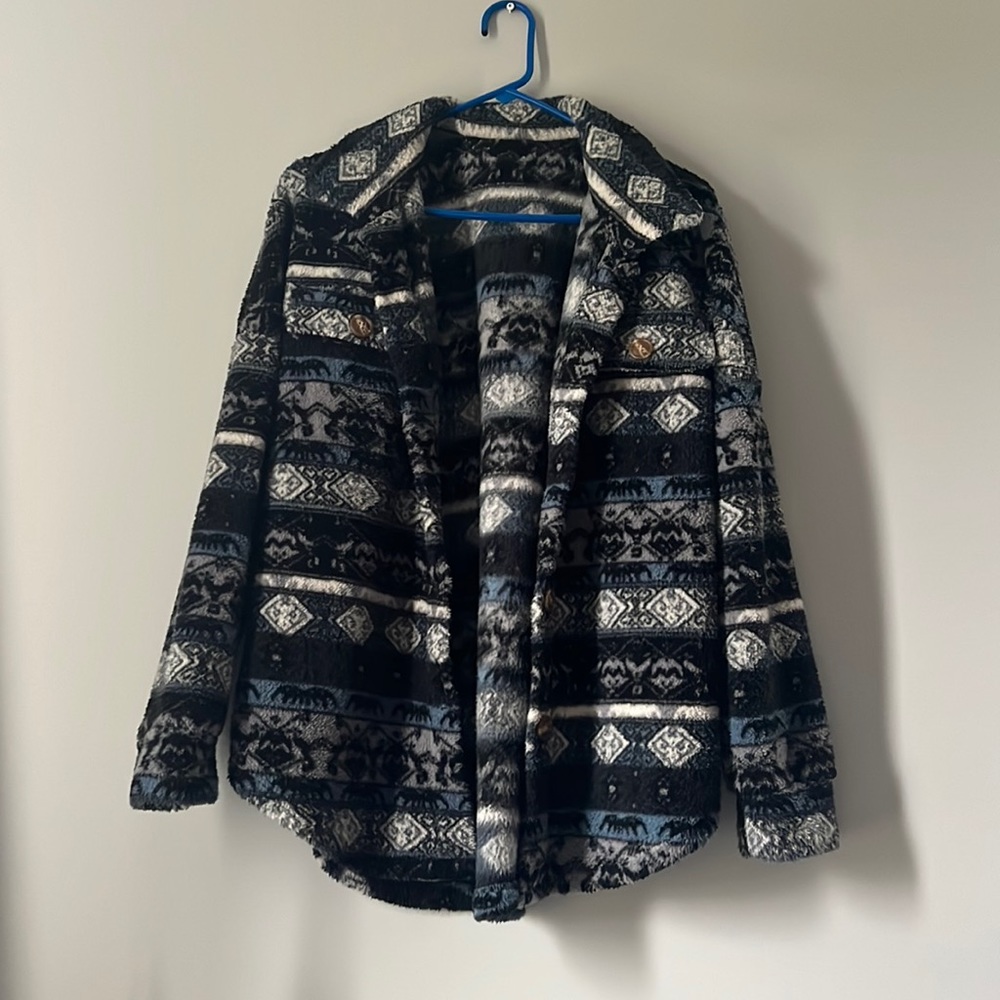 Tribal print fleece
